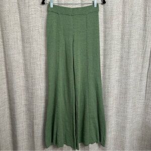 Free People Beach Wide Leg Flowy Boho Pants Sage Green XS Earthy Hippie Gypsy